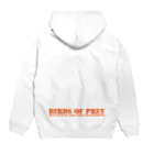 有限会社サイエンスファクトリーのBIRDS OF PREY　橙  Hoodie:back