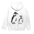 ekoeko ショップのペンギン親子 パーカー Hoodie:back