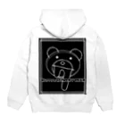 Hurryz HUNGRY BEARのHurryz HUNGRY BEAR線画 Hoodie:back