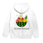 わたわたぽぽぽのWe become fruit punch Hoodie:back