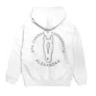 TaikiRacingClubShopのmarulogo【ALX】kuro Hoodie:back