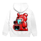 Hurryz HUNGRY BEARのHurryz HUNGRY BEAR レッドメタル風 Hoodie:back