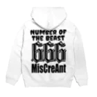 MisCreAntミスクリアントのNumber Of The Beast 666 Hoodie:back