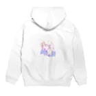 girls girls girlsのeating girl Hoodie:back