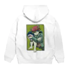 怪獣流通センターの独りぼっち怪獣と花束（奇跡） Hoodie:back