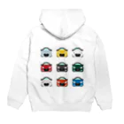 ふじの丸目カー Hoodie:back