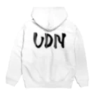 しげみうどんのスリムUDNワンポイント Hoodie:back