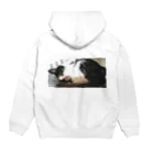 KURONMARONの寝たふり下手すぎ猫…wみーちゃん Hoodie:back