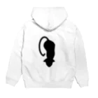 ﾘﾀﾘﾝのお店の黒すぎる猫 Hoodie:back