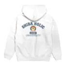 しばじるしデザインのSHIBA HOLIC（柴犬中毒大学） Hoodie:back