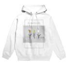 rilybiiのantique white grayish flower × logo message パーカー