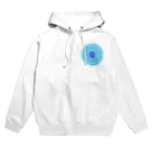 ひまわりのお花①アクアブルー Hoodie