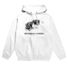 ユニークなワンちゃんデザインのお店のボーダーコリー モノクロデザイン Hoodie