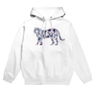 模様動物(鈴木りさむーん)の模様動物とら_shiro Hoodie