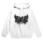 忍太郎の四字熟語 - 因果応報 Death Metal Logo デスロゴ  Hoodie