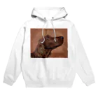 【CPPAS】Custom Pet Portrait Art Studioのアイリッシュセッタードッグ - レンガブロック背景 Hoodie