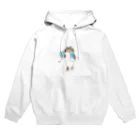 SUIMINグッズのお店の【中・フチあり】ソーダアイスを意気揚々と運ぶねこ Hoodie