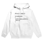 ぬのC言語 HelloWorld 黒一色 Hoodie