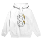 D-MALIBUの幾何学的錯視デザインにアニマル柄を添えて Hoodie