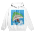 だいこくの猫絵生活ショップのハンググライダーねこ_まめこ&ふーこ Hoodie