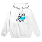 Cody the Lovebirdの両面 Chubby Bird セキセイインコ（表面）鳥さん大集合　背面） Hoodie