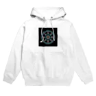 点描曼荼羅グッズのMandala#1(四角) Hoodie