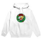 Cody the Lovebirdのクリスマスリース　セキセイインコ、オカメインコ、コザクラインコ　Chubby Bird Hoodie