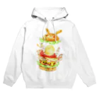 風神の風車のハンバーガーうさぎ Hoodie