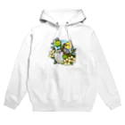 Cody the Lovebirdの仲良しインコ　セキセイインコ、オカメインコ、オキナインコ Chubby Bird Hoodie