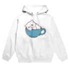 ふわにゃんshopのすやすや(ホワイト) Hoodie