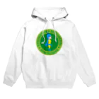 relax_timeのボーリングマン かわいい エンブレム グリーンバック Hoodie