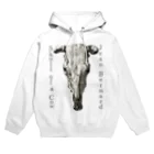 MUGEN ARTの牛の頭蓋骨　ジーン・バーナード　Jean Bernard / Skull of a Cow Hoodie