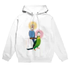 Drecome_Designのおかめインコとひょっとこインコ Hoodie