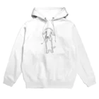 paritoraのミニチュアダックスのハニ君立ち姿モノクロ Hoodie