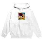 幸せアートワールドの可愛い龍のイラストグッズ Hoodie