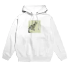 コハクのカーテンレールから見下ろすコハク Hoodie