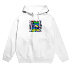 Ikujipappaのステンドグラスフラミンゴ Hoodie