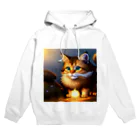 toshiオリジナルshopのフワフワにゃんこのイラストグッズ Hoodie