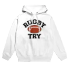 sports_tower スポーツタワーのラグビー・RUGBY・グッズ・デザイン・楕円形ボール・イラスト・スポーツ・Tシャツ・男子・女子・かっこいい・かわいい・選手・ラガーマン・インゴール・ラグビーユニオン・ラグビーリーグ Hoodie