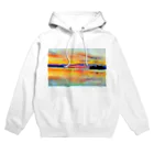 nyahoの宍道湖の夕日 水彩 Hoodie