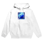 まよの幻想的なブルーフラワー Hoodie