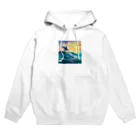 itacyoko(AIイラスト屋)の夕暮れで飛ぶイルカ Hoodie