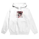 ワンダーワールド・ワンストップの巫女服を着た綺麗なポニーテール女性のグッズ Hoodie