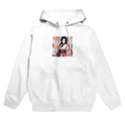 ワンダーワールド・ワンストップの浴衣を着た黑髪ロングヘアの綺麗な女性 Hoodie