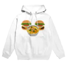 徳原旅行先のお土産屋さんのかつ丼とハンバーガー２個 Hoodie