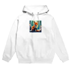 安田ワールドのキツネのイラストグッズ Hoodie