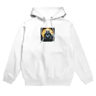 umakoiの満月を背景に祀られる狼男の像のドット絵 Hoodie