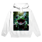 ワンダーワールド・ワンストップのリアルでユニークな笑っているカエル Hoodie