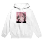 YOKAZE KASUMIの鮮やかなピンクが背景のかわカッコイイグッズ！ Hoodie