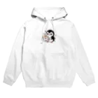 ちょいダサアイテムショップのペンギンバリスタのラテアート Hoodie